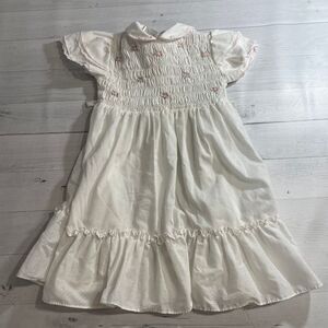 Princess Anne‎ hand smocked dress white size 5